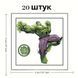 Набір тимчасових татуювань "Супергерої міні" superheroes-20-01 розмір 5х5 см superheroes-20-01 фото 3