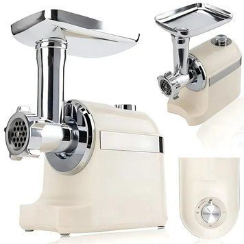 Біла М'ясорубка Rainberg RB-2270 3800Вт з реверсом та насадками для шатківниці та ковбас 2282270/2 фото