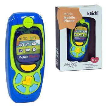 Музичний розвиваючий телефон KAICHI K999-72G/B зі світлом Синій K999-72G/B(Blue) фото