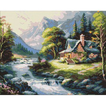 Алмазна мозаїка "Будиночок у горах" &copy;art_selena_ua AMO20002, 40х50 см AMO20002 фото