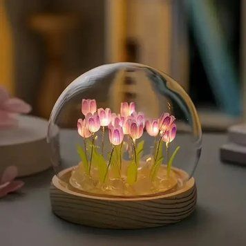 Нічник світлодіодний тюльпани вмілі ручки Spherical lamp HA-42, Лампа-тюльпан DIY Нічник-тюльпан NDHA42 фото