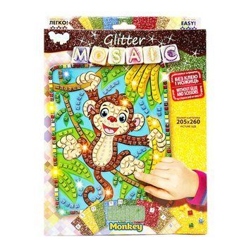 Креативна творчість "Блискуча мозаїка: Monkey" БМ-02-03, 20.6х26 см БМ-02-03 фото