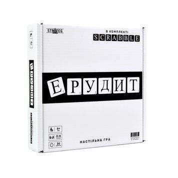 Настільна гра "Ерудит чорно-білий" 30640 ігрове поле, набір букв 30640 фото