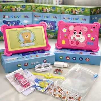 Планшет Smart Cool Kids C12 для дітей, 8 ГБ ОЗУ, 256 ГБ ПЗУ, Android, 7 дюймів рожевий Jamp4262/2 фото