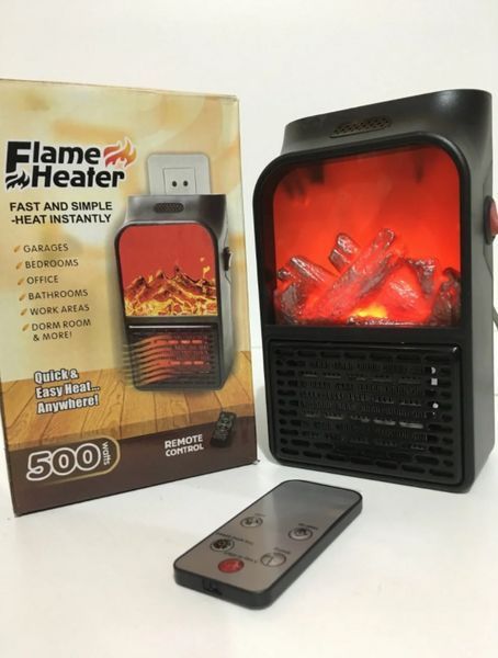 Портативний нагрівач з пультом Flame Heater (500 Вт) Економний 4000981821 фото