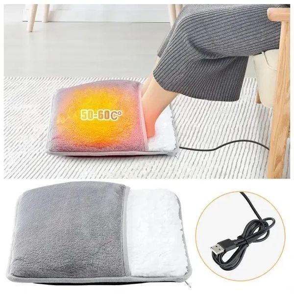 Портативна фланельова грілка для ніг з електричним підігрівом Foot warmer XL-997 Килимок з USB підігрівом XL997 фото