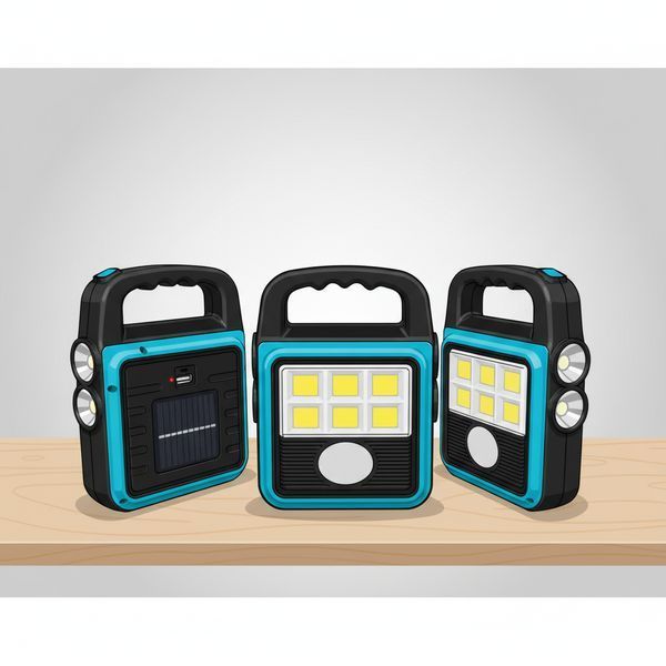 Ліхтар прожектор USB із сонячною панеллю та повербанком Solar LED light HS-8020 60 Вт водозахисту IP65 HS8020 фото