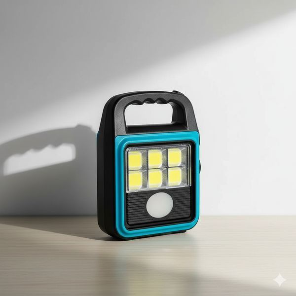 Ліхтар прожектор USB із сонячною панеллю та повербанком Solar LED light HS-8020 60 Вт водозахисту IP65 HS8020 фото
