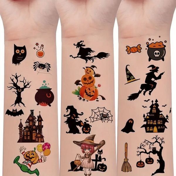Набір дитячих тимчасових тату "Хелловін" kids-tatto-halloween-set-30 kids-tatto-halloween-set- фото