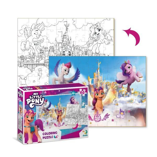Дитячі Пазли 2 в 1 My Little Pony "Пригоди у палаці" DoDo 200135 60 елементів 200135 фото