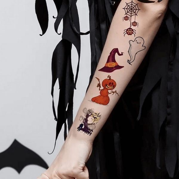 Набір дитячих тимчасових тату "Хелловін" kids-tatto-halloween-set-30 kids-tatto-halloween-set- фото