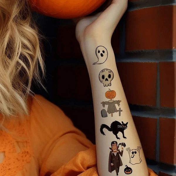 Набір дитячих тимчасових тату "Хелловін" kids-tatto-halloween-set-30 kids-tatto-halloween-set- фото