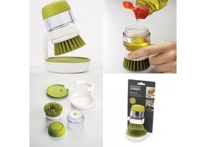 Щітка для миття посуду з дозатором для миючого засобу Soap Brush pr88403 фото