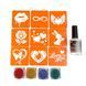 Набір для біо-тату "Love Story #2 - гліттер" set-love-story-2-glitter 9 трафаретів set-love-story-2-glitter фото 2