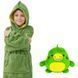 Дитячий плед-толстовка Huggle Hoodie &laquo;Лісова пригода&raquo; (зелений) &mdash; затишний плед-худі 3 в 1 для ігор і відпочинку HHG02 фото 2
