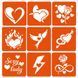Набір для біо-тату "Love Story #2 - гліттер" set-love-story-2-glitter 9 трафаретів set-love-story-2-glitter фото 3
