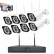 Комплект відеоспостереження DVR KIT-6678 Wi-Fi, 8 камер, 1080P, IP67, нічна зйомка / Набір камер 8 шт DVR KIT 6678+реєстратор sp5519 фото 1