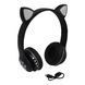 Бездротові дитячі Bluetooth-навушники з вушками та підсвіткою Cat-23M Чорний BLACK23V фото 4